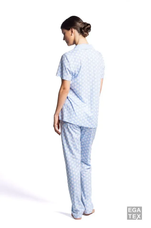 Egatex pyjama Dames: Doorknoop model ( EGA.355 )