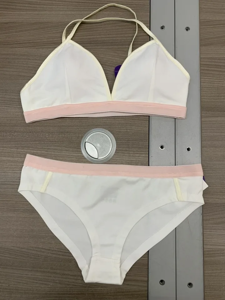 Strawberry Secrets Tiener Top: Off White, Roze / geel afgeboord ( STR.4 )