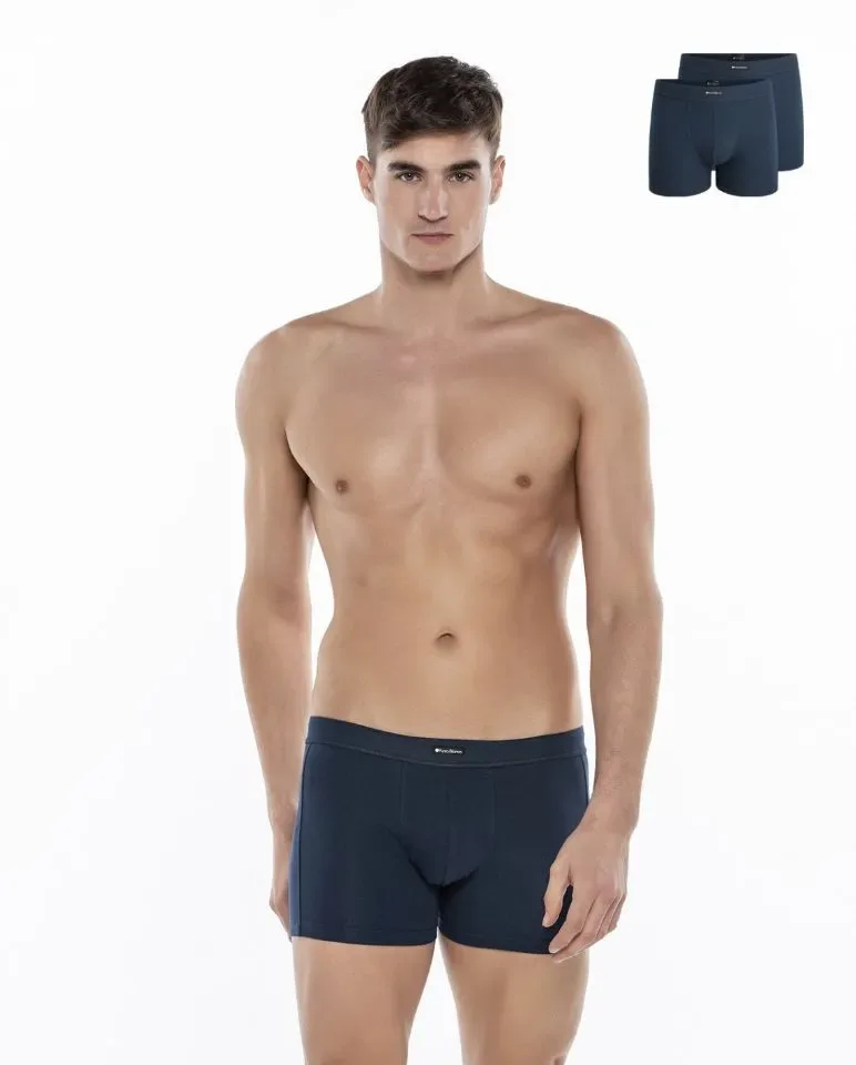 Punto Blanco Heren Boxershort: Duopack, Blauw ( PUN.33 )