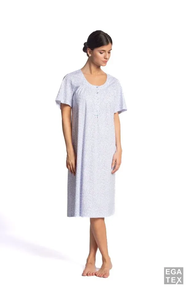 Egatex Nachthemd Korte mouw: Blauw ( EGA.361 )