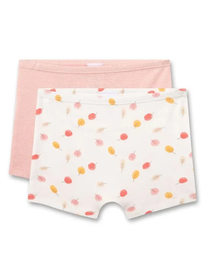 Sanetta meisjes boxer: duopack, blaadjes motief ( SAN.49 )