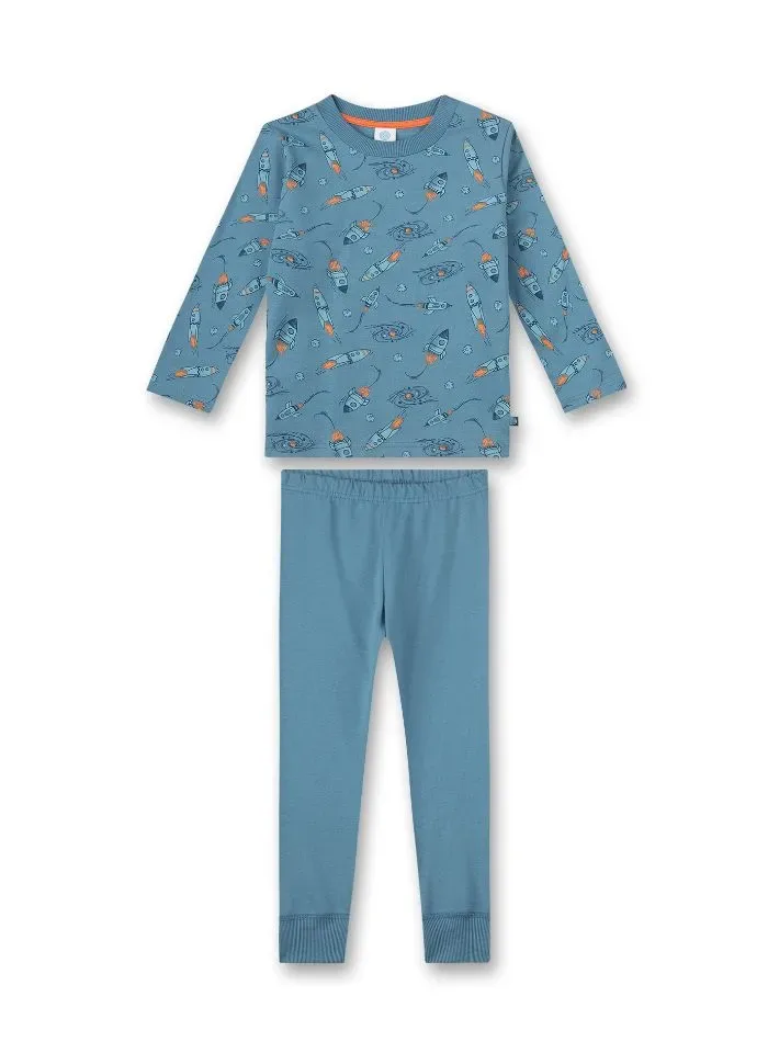 Sanetta pyjama jongens: Raket, blauw vanaf 9 maanden ( SAN.59 )