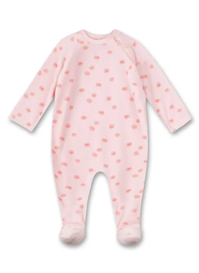 Sanetta pyjama baby meisjes: overall, Velours, met voetjes ( SAN.64 )