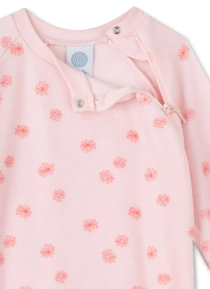 Sanetta pyjama baby meisjes: overall, Velours, met voetjes ( SAN.64 )