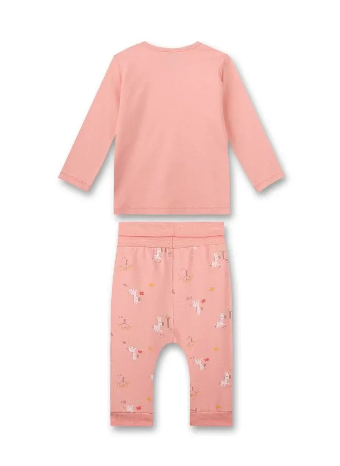 Sanetta pyjama baby meisjes: Giraf, 100% katoen ( SAN.65 )