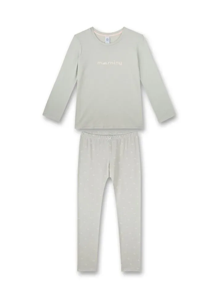 Sanetta meisjes Pyjama: munt groen, modal katoen ( SAN.69 )