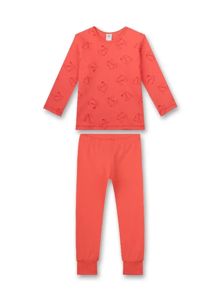 Sanetta pyjama meisjes: Eekhoorn motief, 100% katoen ( SAN.72 )