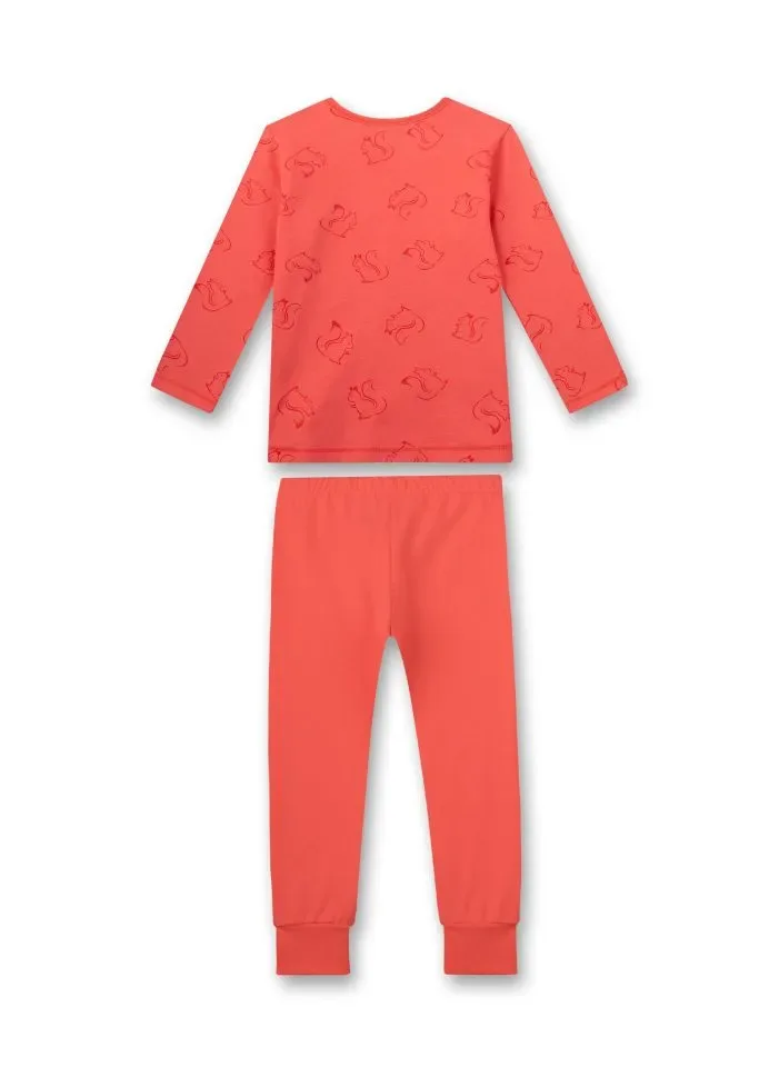 Sanetta pyjama meisjes: Eekhoorn motief, 100% katoen ( SAN.72 )