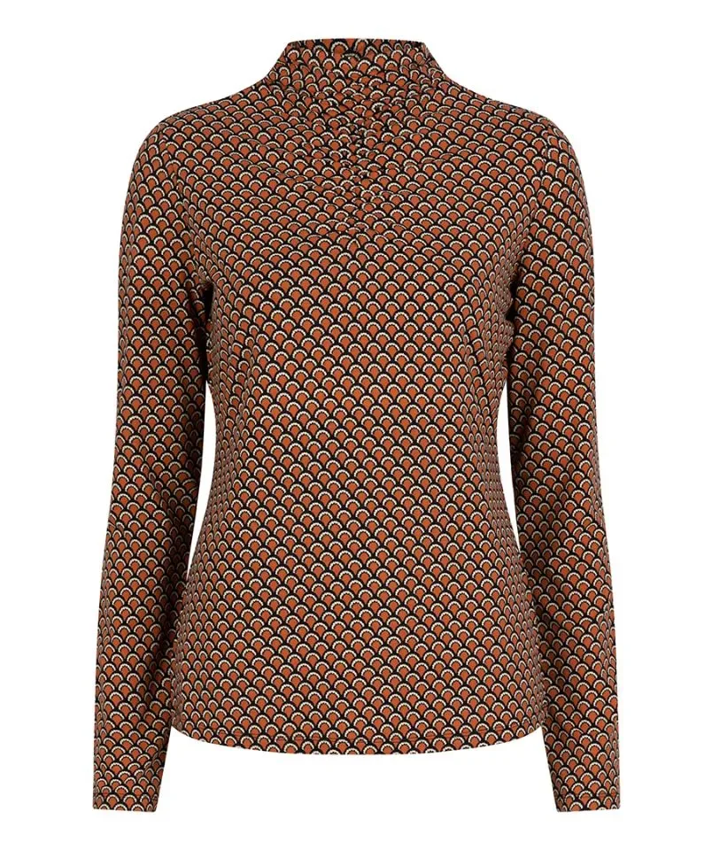 Esqualo sous pull: geprint, zwart / oranje ( ESQ.263 )