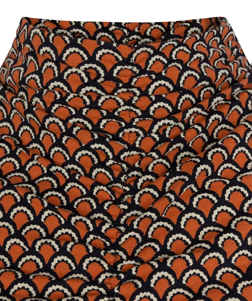 Esqualo sous pull: geprint, zwart / oranje ( ESQ.263 )