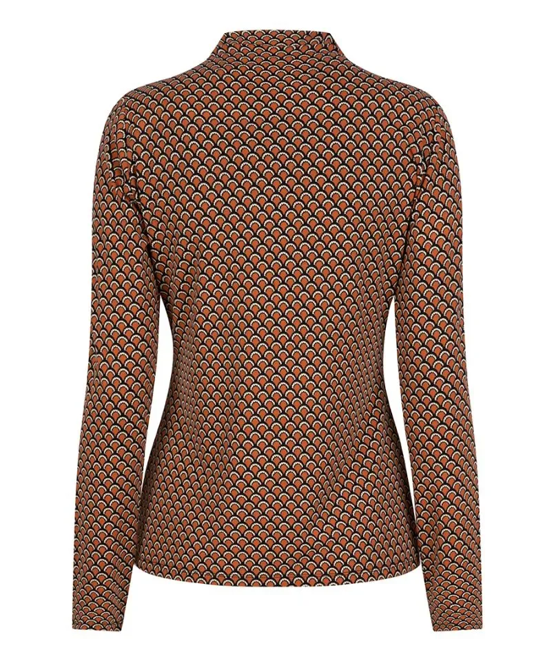 Esqualo sous pull: geprint, zwart / oranje ( ESQ.263 )