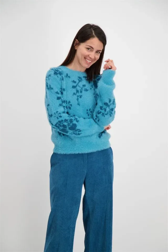 Signe Nature Cardigan: petrol, grof gebreid ( Signe.1165 )