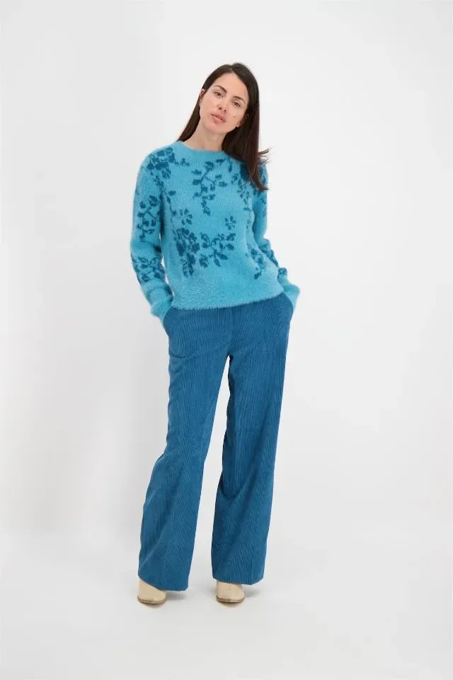 Signe Nature Cardigan: petrol, grof gebreid ( Signe.1165 )
