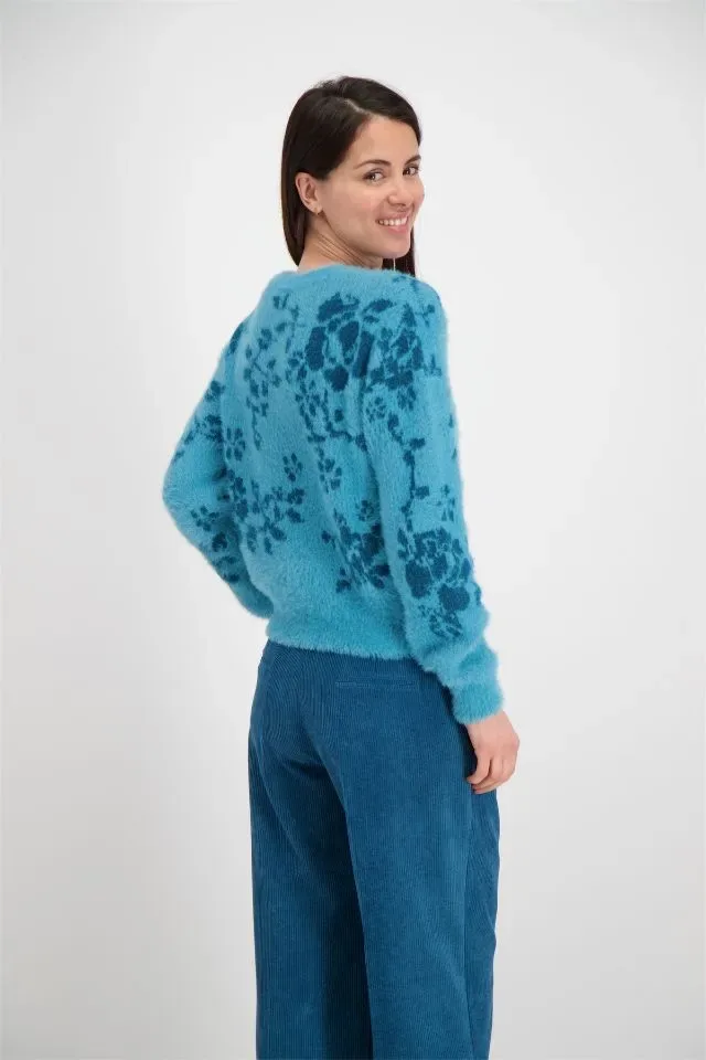 Signe Nature Cardigan: petrol, grof gebreid ( Signe.1165 )