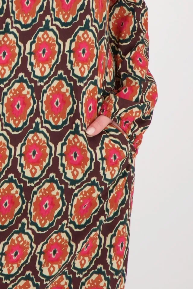 Signe Nature kleed: Fuscia / bordeau, A lijn ( SIGNE.1179 )