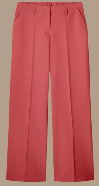 Summum Broek: rouge kleur, wijd model, elastiek in de lenden ( SUM.59 )
