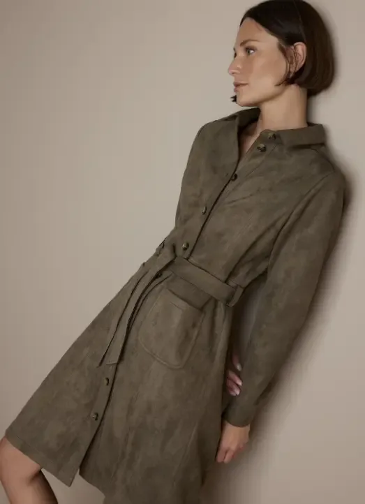 Summum kleed: Suede, kaki kleur ( SUM.62 )