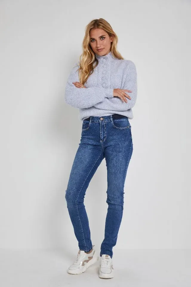 Para Mi Broek: Celine, Daily Denims Elastic, Shadow Blue ( PARA.286 )