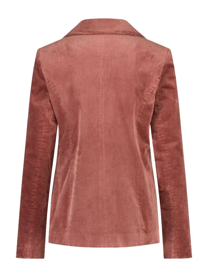 Para Mi blazer: Joan, Vintage Coduroy, Burnt Coral ( Ribfluweel ) ( PARA.291 )