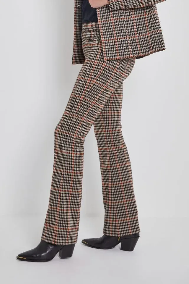 Para Mi Broek: Jade, Knitted Jacquards, Check Rust, elastiek in de lenden ( PARA.280 )