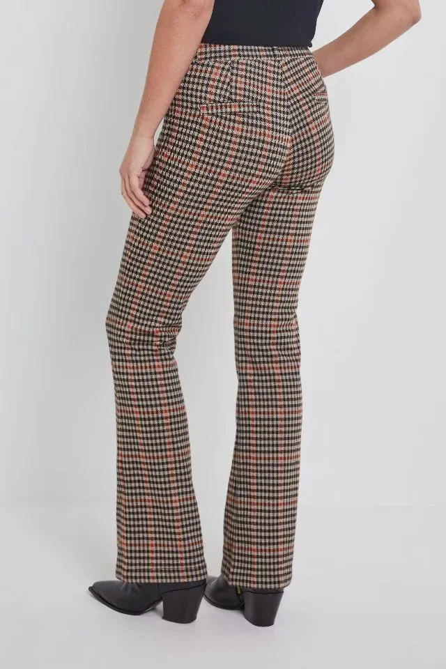 Para Mi Broek: Jade, Knitted Jacquards, Check Rust, elastiek in de lenden ( PARA.280 )