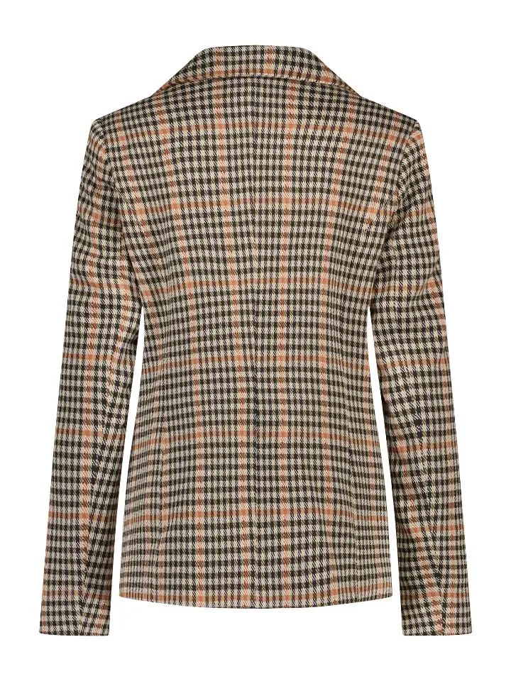 Para Mi Blazer Joan , Knitted Jacquards, Check Rust, ( PARA.279 )