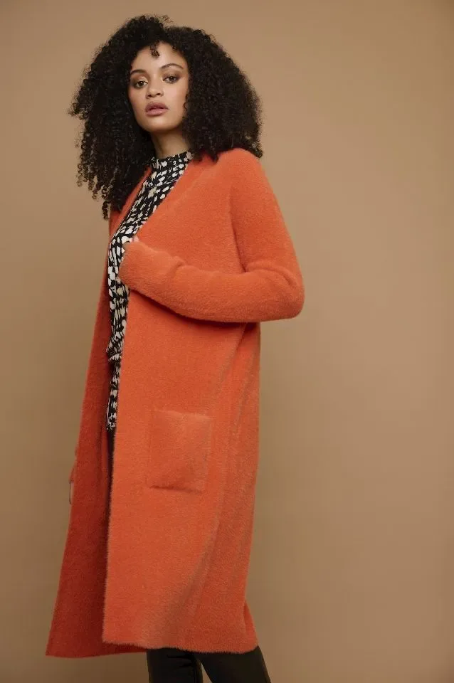 Rino & Pelle Gambler: Cardigan, lang model, Oranje ( RINO.49 )