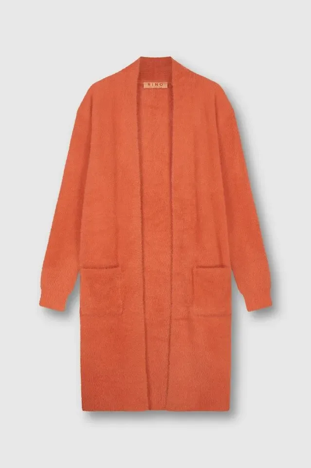Rino & Pelle Gambler: Cardigan, lang model, Oranje ( RINO.49 )