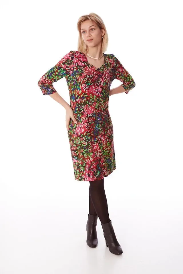 Diversa Kleed: Mila, 3/4 mouw, tot maat 52 ( DIV.706 )