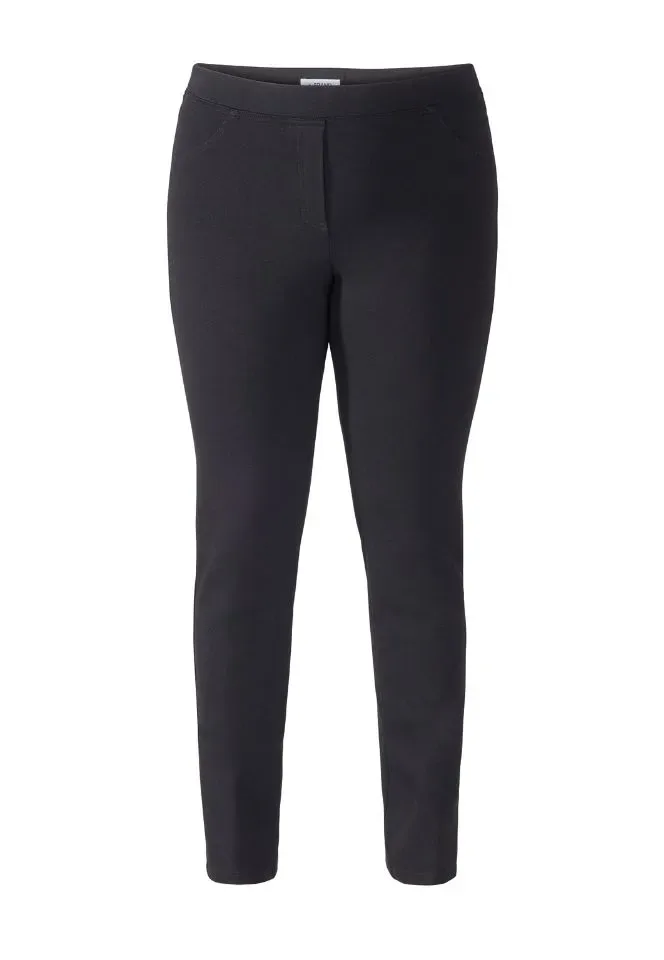 KJ BRAND Broek: Jenny, Zwart, elastiek in de lenden ( 23486/7822 ) ( BRA.288 )