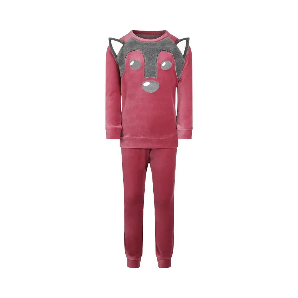 Charlie Choe Pyjama Meisjes: Velours, Cassis ( CHoe.4 )