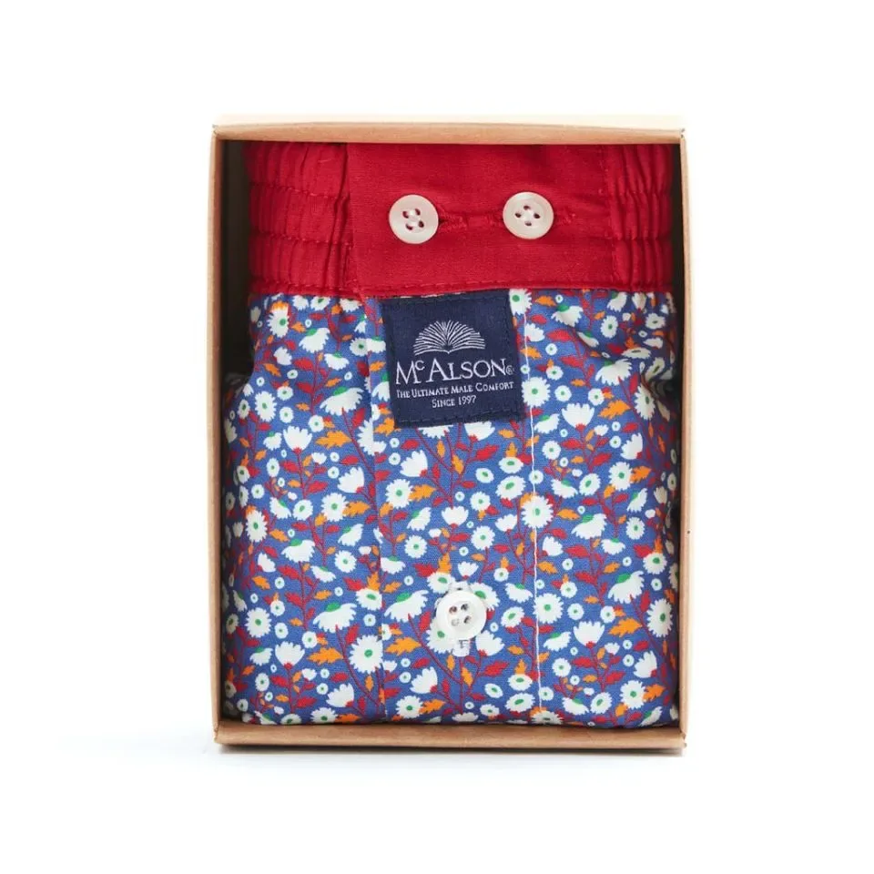 MC Alson Boxershort Heren: Weidebloemen, Los model met ingewerkte slip ( MCA.6 )
