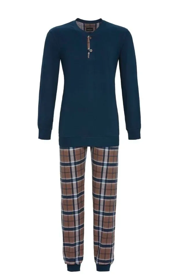 Ringella Heren Pyjama: Blauw, Interlock ( RIN.268 )