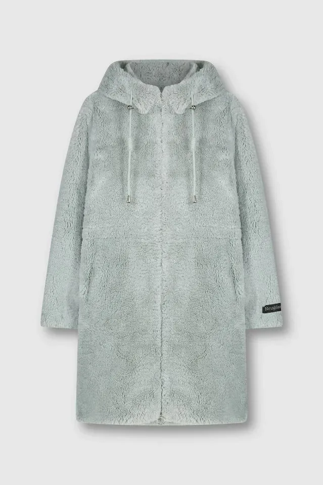 Rino & Pelle Teddy Jas: Blue Haze, met kap ( RINO.55 )