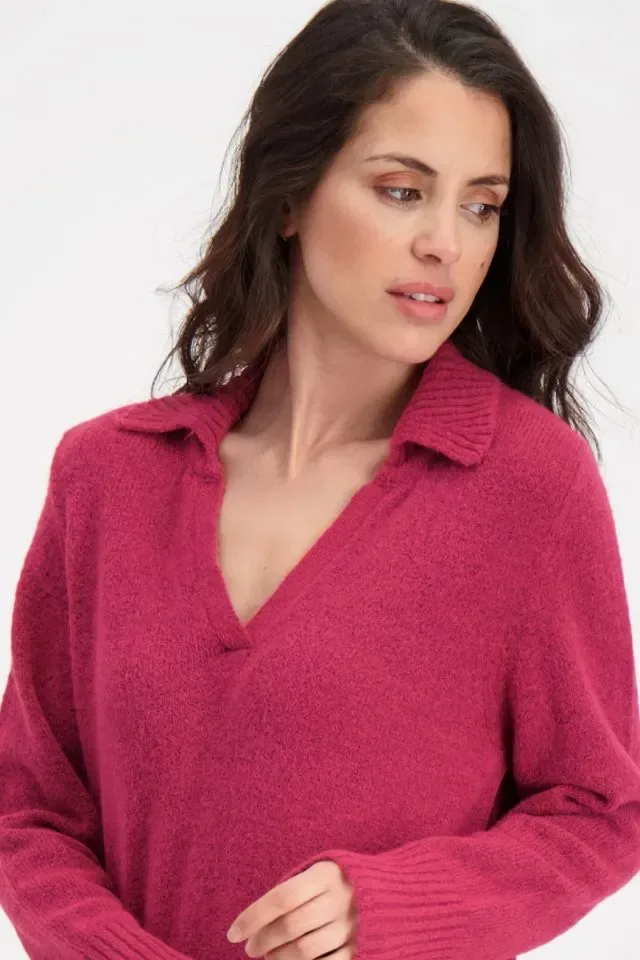 Signe Nature gebreid kleedje: fushia ( Signe.1189 )