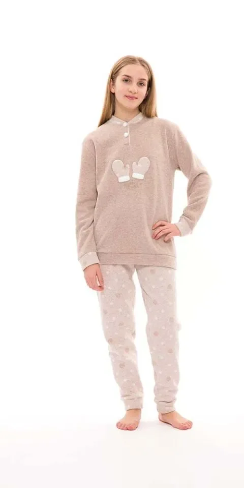 Gary meisjes pyjama: punto milano kwaliteit, super warm ( GARY.82 )
