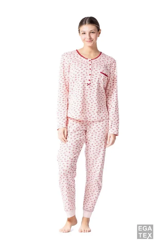 Egatex Dames pyjama: Interlock, tot 3 XL ( EGA.367 )
