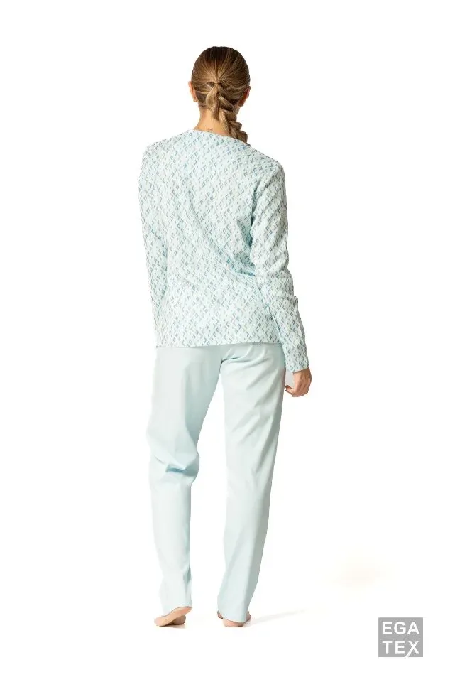Egatex Dames pyjama: Interlock, Ecru ( EGA.383 )