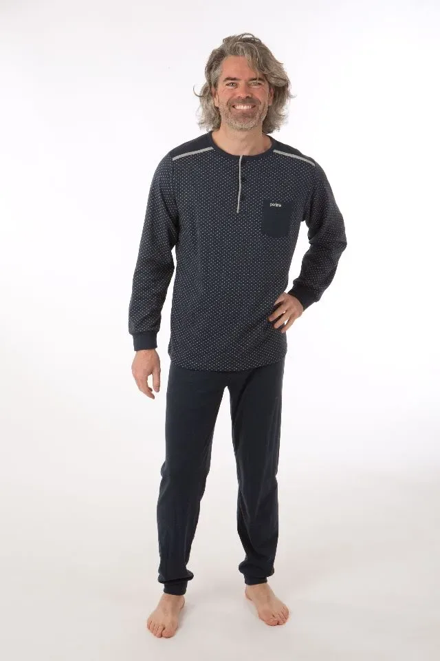 Perlina Heren Pyjama: Gemoltoneerd, tot 4XL ( LINA.8 )