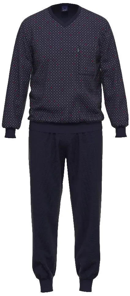 Ammann Heren pyjama: Blauw, tot 6XL ( AMM.563 )