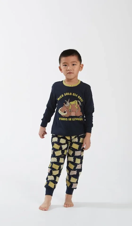 Happy People Jongens Pyjama: Interlock, kussen motief ( HAP.110 )