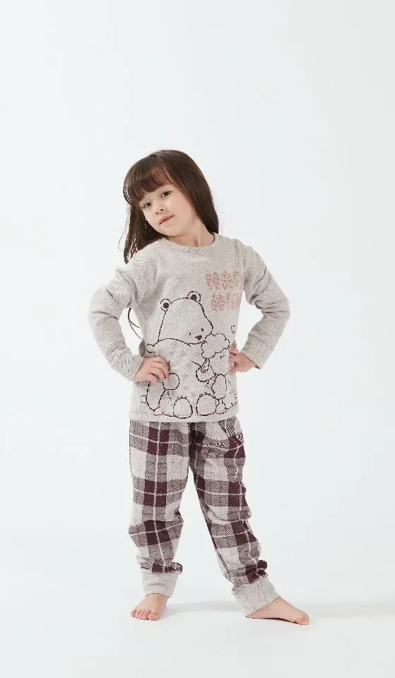 Happy People Pyjama meisjes: Punto Milano ( Warm )Bordeau ( HAP.117 )