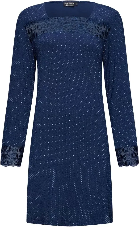 Pastunette Deluxe Dames nachthemd: 95cm, Donkerblauw ( PAS.12 )