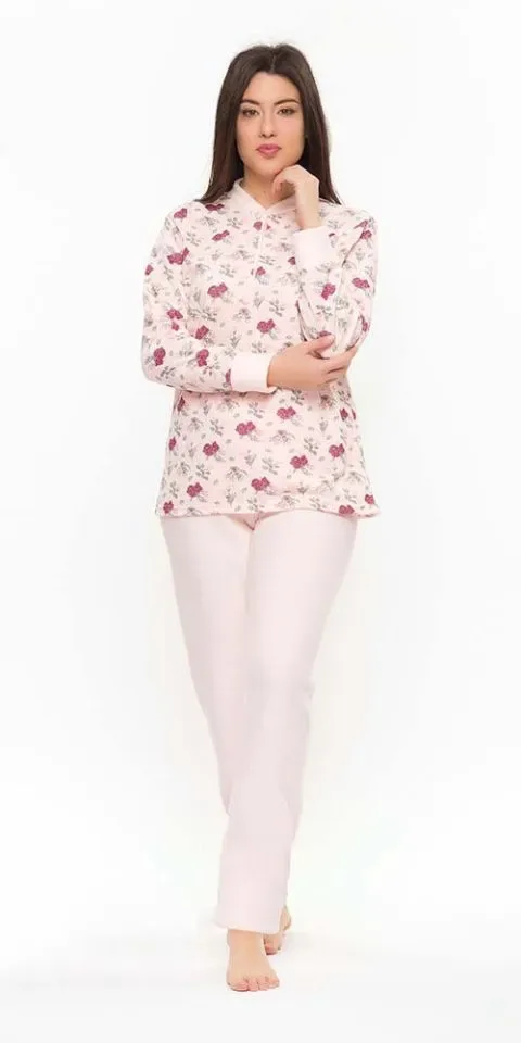 Gary Dames Pyjama: Punto Milano ( zeer warm ), roze ( Gary.88 )