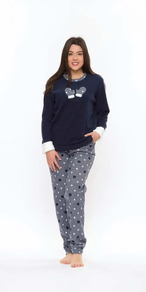 Gary Dames pyjama: Punto Milano ( donker blauw ) ( GARY.99 )