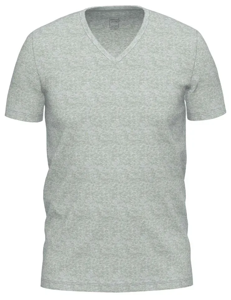Ammann Heren onderhemd: Gots Shirt 1/2 mouw, V hals, Korte mouw, Wit / blauw / zwart of grijs ( AMM.588 / AMM.589 / AMM.590 / AMM.591 )