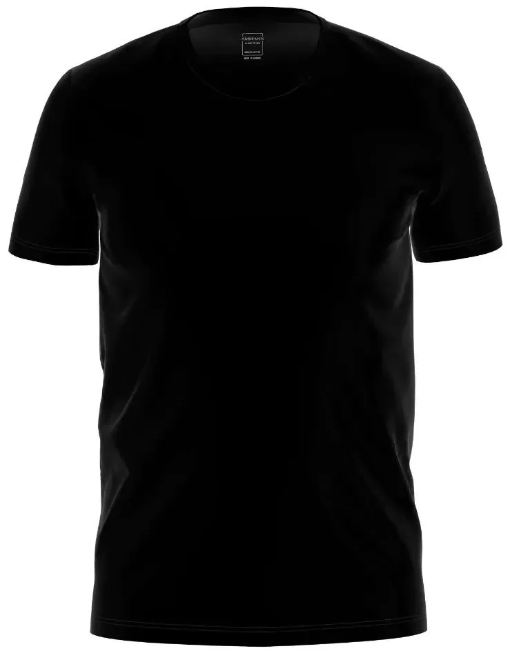 Ammann Heren onderhemd: Gots Shirt 1/2 mouw, Ronde hals, Korte mouw, Wit / zwart of grijs ( AMM.585 / AMM.586 / AMM.587 )