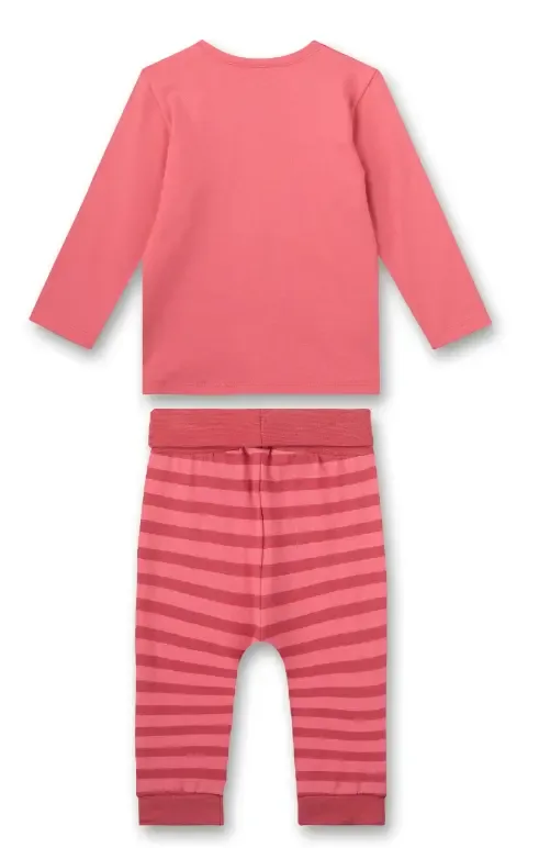 Sanetta Meisjes pyjama: Roze, poesmotief, 100% katoen, vanaf 9maanden ( SAN.76 )