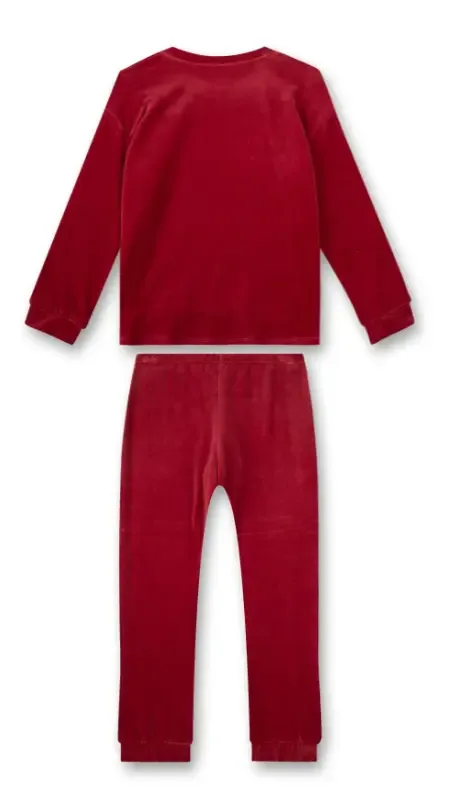 Sanetta Meisjes pyjama: Bordeau, velours ( SAN.76 )