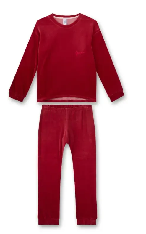 Sanetta Meisjes pyjama: Bordeau, velours ( SAN.76 )